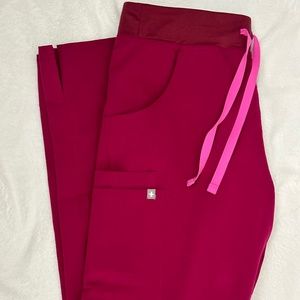 FIGS Dark Magenta Kade Pants